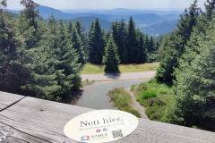 Deutschland, Thüringen, Rennsteig - Aussichtsturm Hoher Schorn (ca. 5 km vor dem Grenzadler Oberhof)